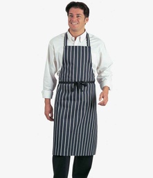 [DE145 NV/WH ONE] DE145 Dennys Stripe Bib Apron