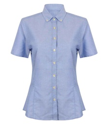 H518R Henbury Ladies Modern Short Sleeve Regular Fit Oxford Shirt