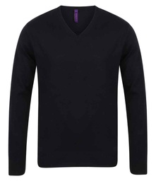 H720 Henbury Lightweight Cotton Acrylic V Neck Sweater