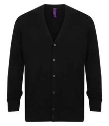 H722 Henbury Lightweight Cotton Acrylic V Neck Cardigan