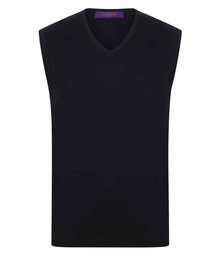 H724 Henbury Lightweight Sleeveless Cotton Acrylic V Neck Sweater
