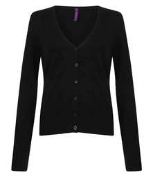 H726 Henbury Ladies Lightweight V Neck Cardigan