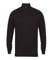 H729 Henbury Zip Neck Sweater