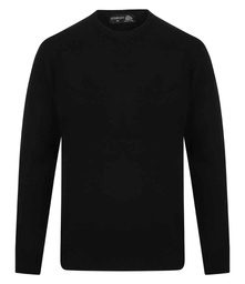 [H735 BLK S] H735 Henbury Lambswool Crew Neck Sweater