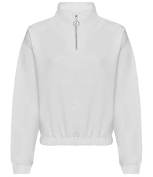 JH037 AWDis Ladies Cropped 1/4 Zip Sweatshirt