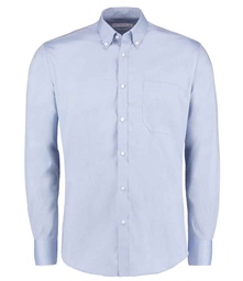 K113 Kustom Kit Premium Long Sleeve Slim Fit Oxford Shirt