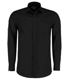 K142 Kustom Kit Long Sleeve Tailored Poplin Shirt
