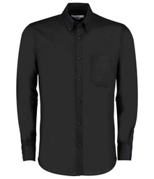 K184 Kustom Kit Long Sleeve Slim Fit Workwear Oxford Shirt