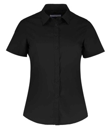 K241 Kustom Kit Ladies Short Sleeve Tailored Poplin Shirt