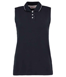 K730 Kustom Kit Ladies Proactive Sleeveless Cotton Piqué Polo Shirt