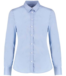 K782 Kustom Kit Ladies Long Sleeve Tailored Stretch Oxford Shirt