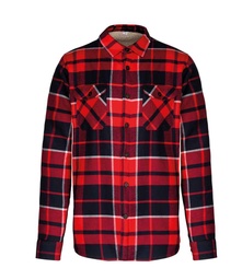KB579 Kariban Sherpa Lined Checked Shirt Jacket