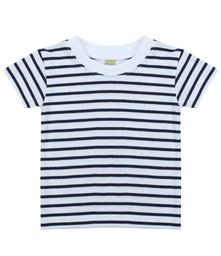 LW27T Larkwood Baby/Toddler Striped Crew Neck T-Shirt