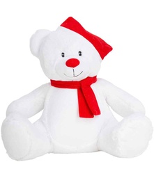 [MM573 WH/RD L] MM573 Mumbles Christmas Zippie Bear