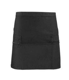 [PR105 BLK ONE] PR105 Premier Zip Pocket Waist Apron
