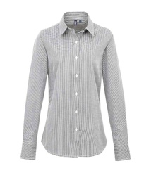 PR320 Premier Ladies Gingham Long Sleeve Shirt