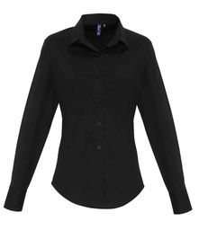 PR344 Premier Ladies Long Sleeve Stretch Fit Poplin Shirt