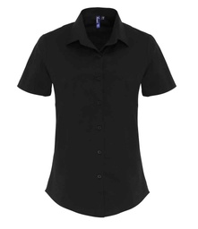 PR346 Premier Ladies Short Sleeve Stretch Fit Poplin Shirt