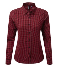 PR352 Premier Ladies Maxton Check Long Sleeve Shirt