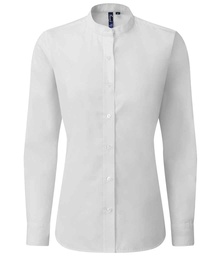 PR358 Premier Ladies Banded Collar Grandad Shirt