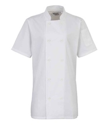 PR670 Premier Ladies Short Sleeve Chef's Jacket