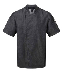 PR906 Premier Short Sleeve Zipped Chef's Jacket