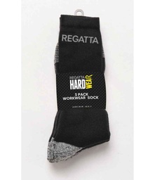 [RG287 BLK 6-11] RG287 Regatta 3 Pack Workwear Socks