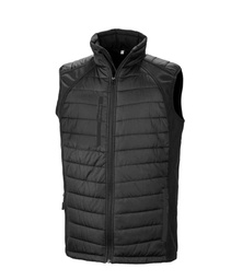 RS238 Result Genuine Recycled Black Compass Padded Gilet
