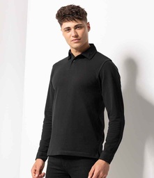 SF44 SF Men Long Sleeve Stretch Polo Shirt