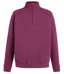 SS126 Fruit of the Loom Lightweight Zip Neck Sweatshirt