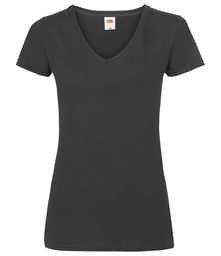 SS702 Fruit of the Loom Lady Fit Value V Neck T-Shirt