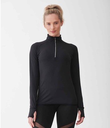 TL563 Tombo Ladies Long Sleeve Zip Neck Performance Top