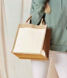 [W426 NAT ONE] W426 Westford Mill Pocket Jute Midi Tote