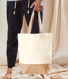 [W450 NAT ONE] W450 Westford Mill Jute Base Canvas Shopper