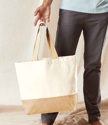 [W451 NAT ONE] W451 Westford Mill Jute Base Canvas Tote