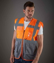 YK107 Yoko Hi-Vis Top Cool Open Mesh Executive Waistcoat