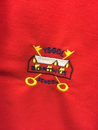 Ysgol Borthyn Polo Shirt (Red/White)