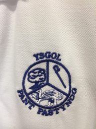 Ysgol Pant Pastynog Polo Shirt (White) 3PC