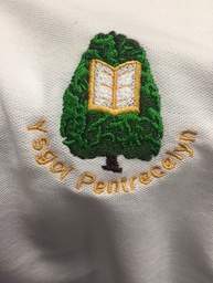 Ysgol Pentrecelyn Polo Shirt White 3PC